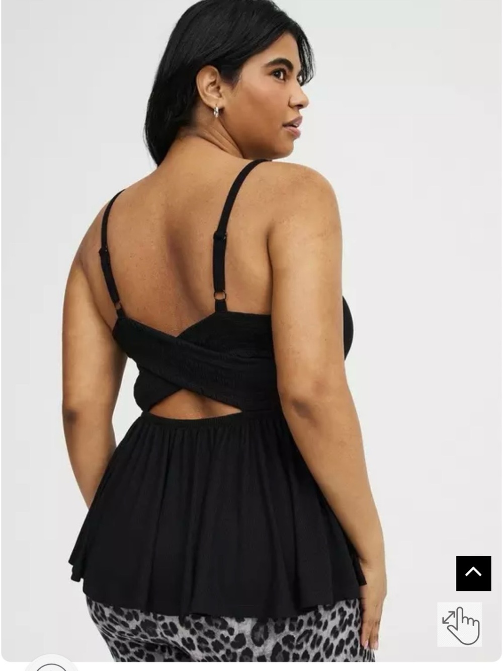 torrid Black Peplum Tank Top